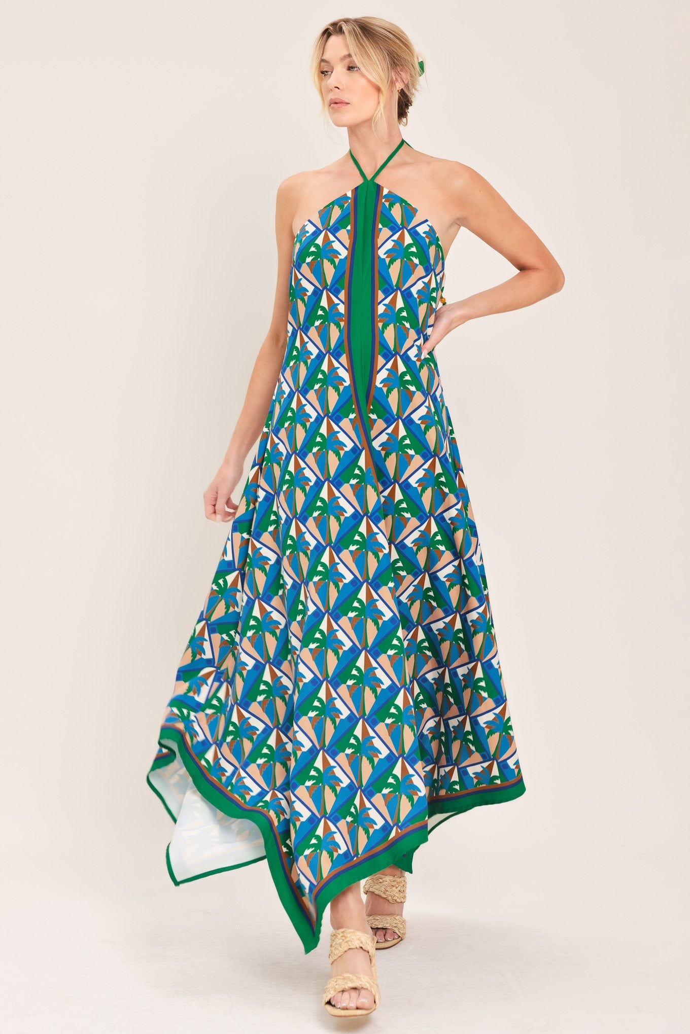 Tropical Temptation Halter Midi Dress