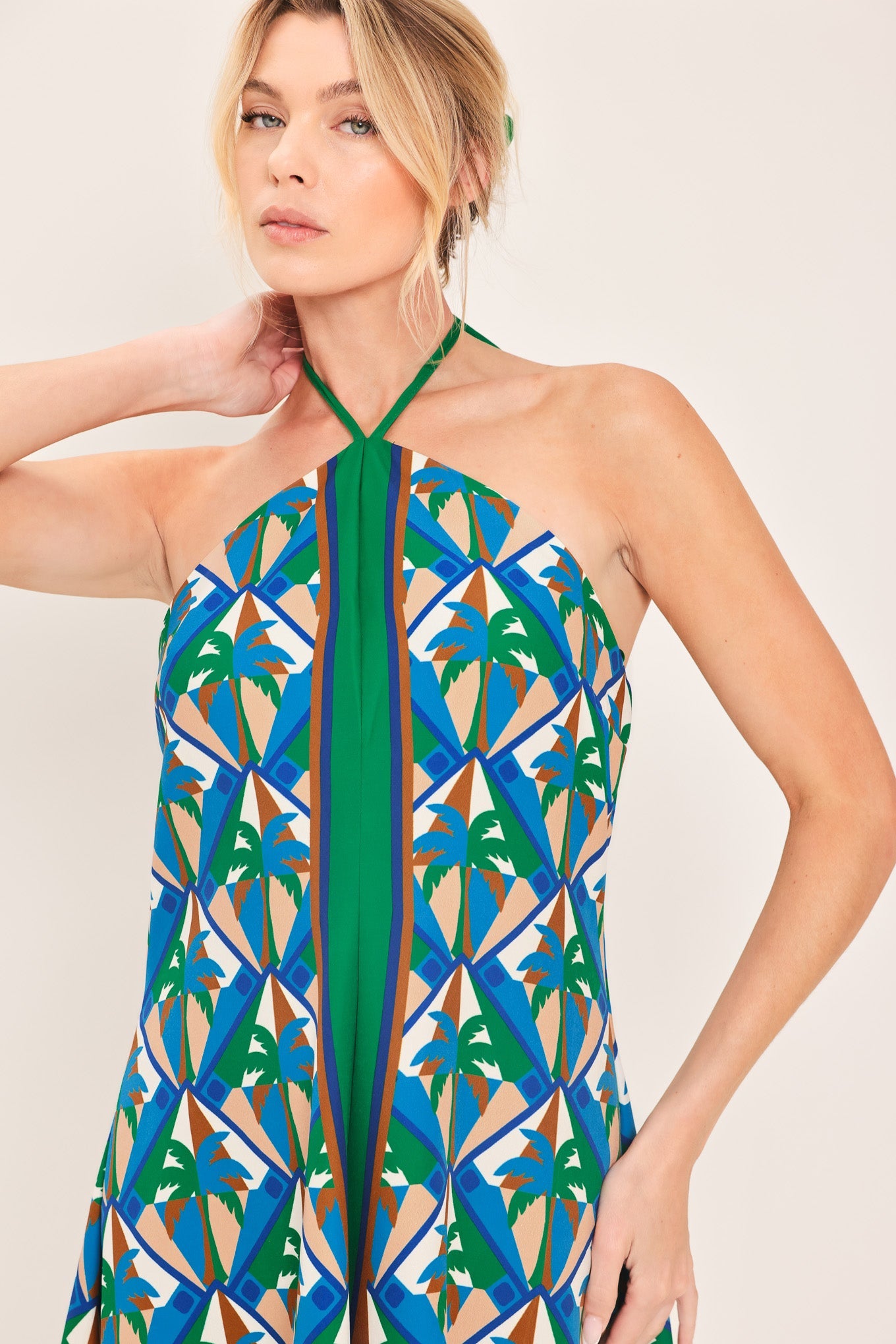 Tropical Temptation Halter Midi Dress