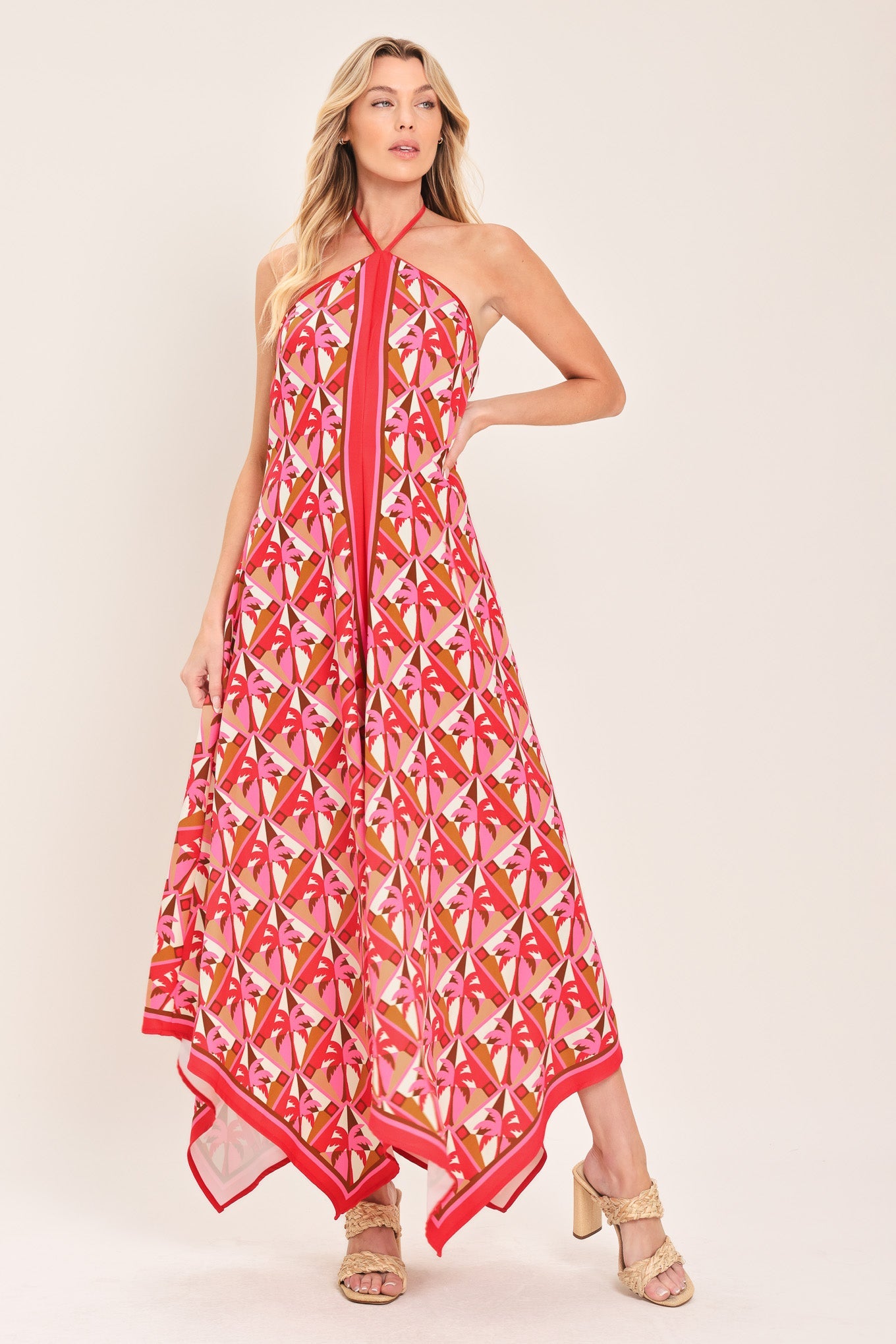 Tropical Temptation Halter Midi Dress
