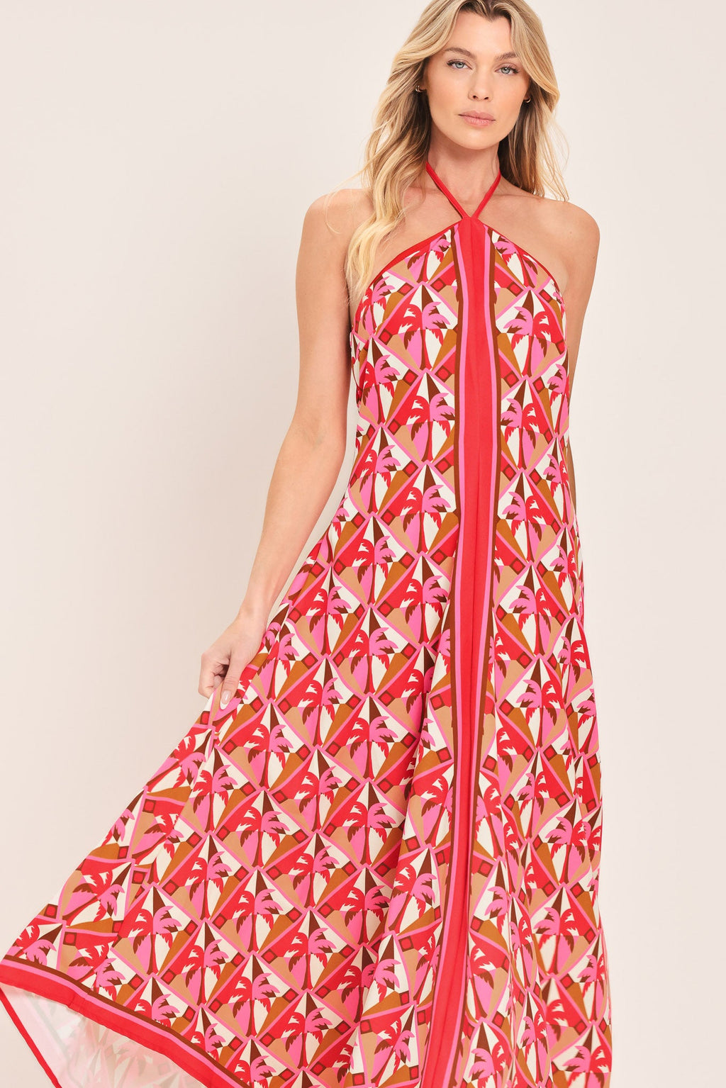 Tropical Temptation Halter Midi Dress