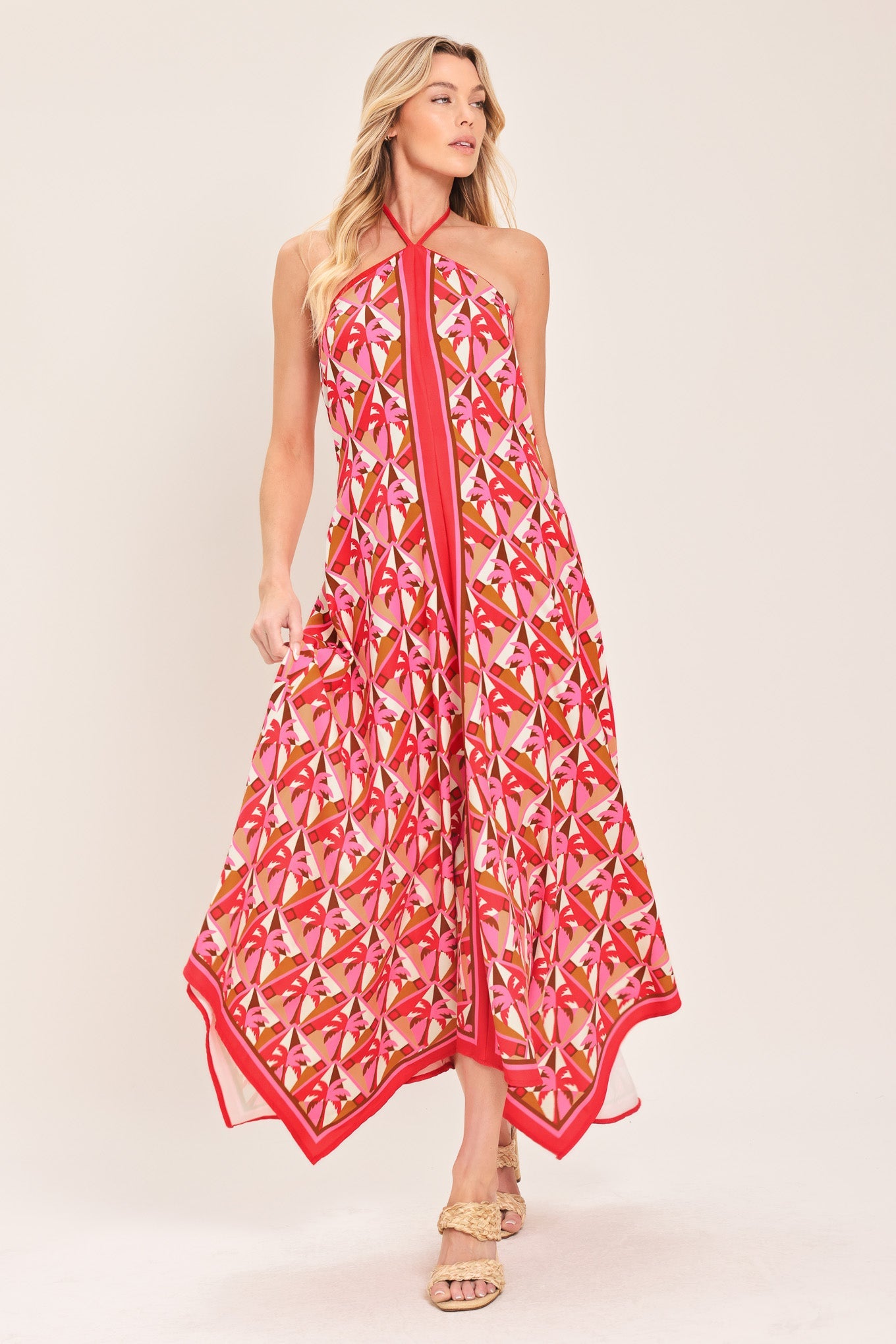 Tropical Temptation Halter Midi Dress
