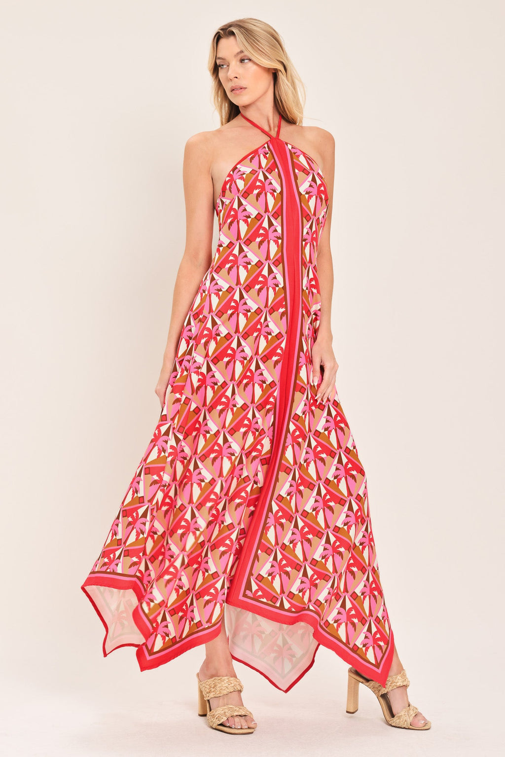 Tropical Temptation Halter Midi Dress