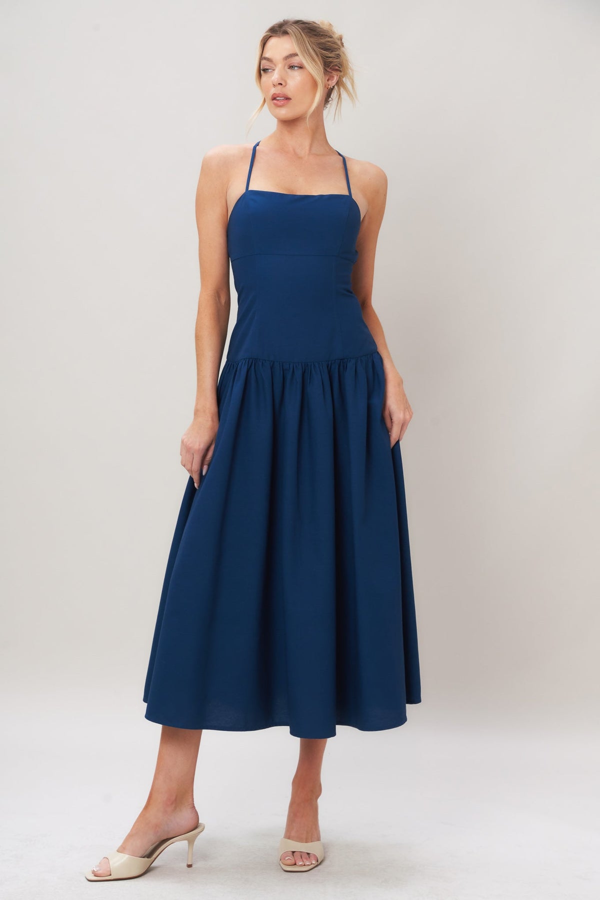 Refined Flow Midi Dress