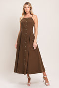 Earthy Grace Midi Dress