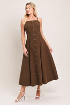Earthy Grace Midi Dress