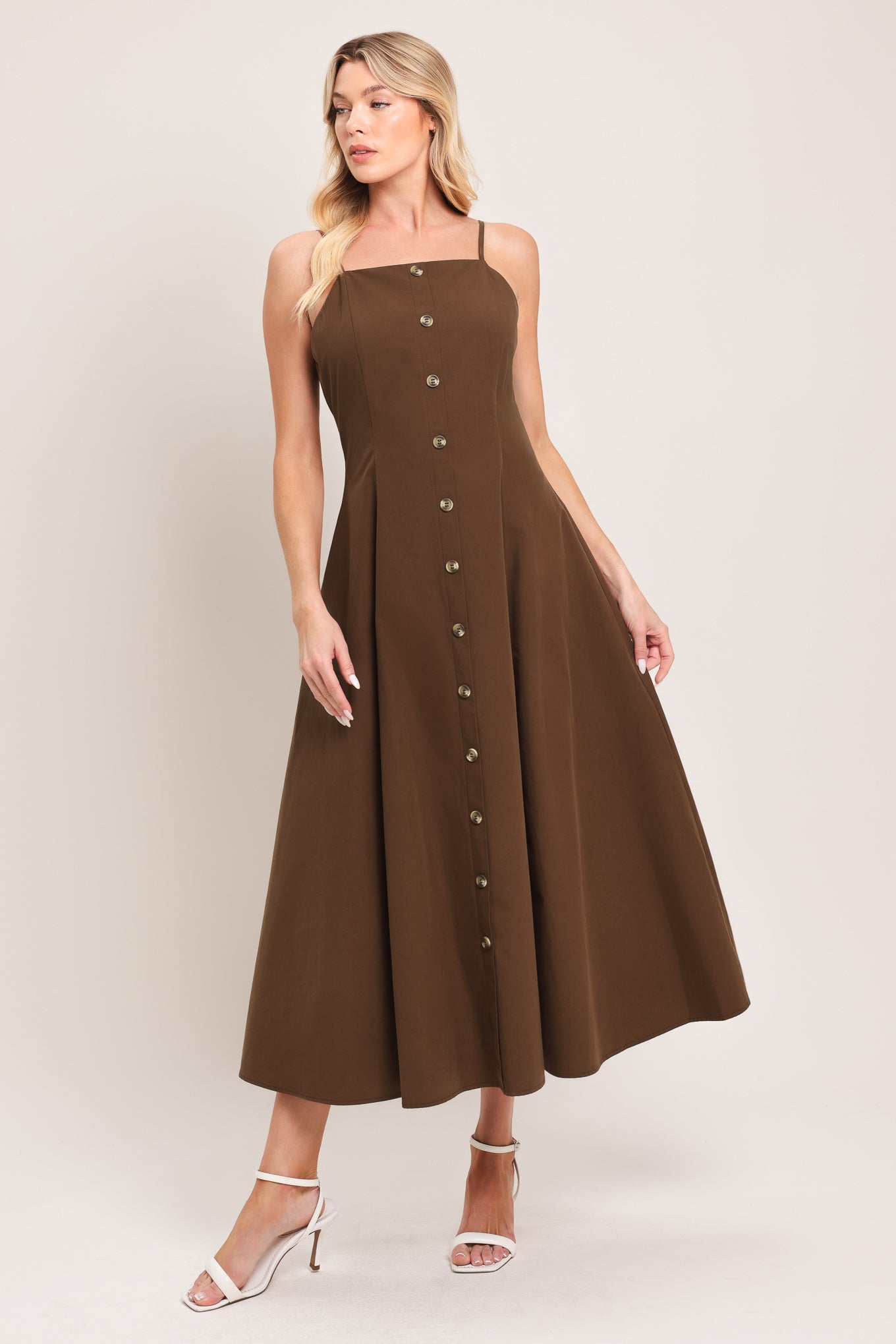 Earthy Grace Midi Dress