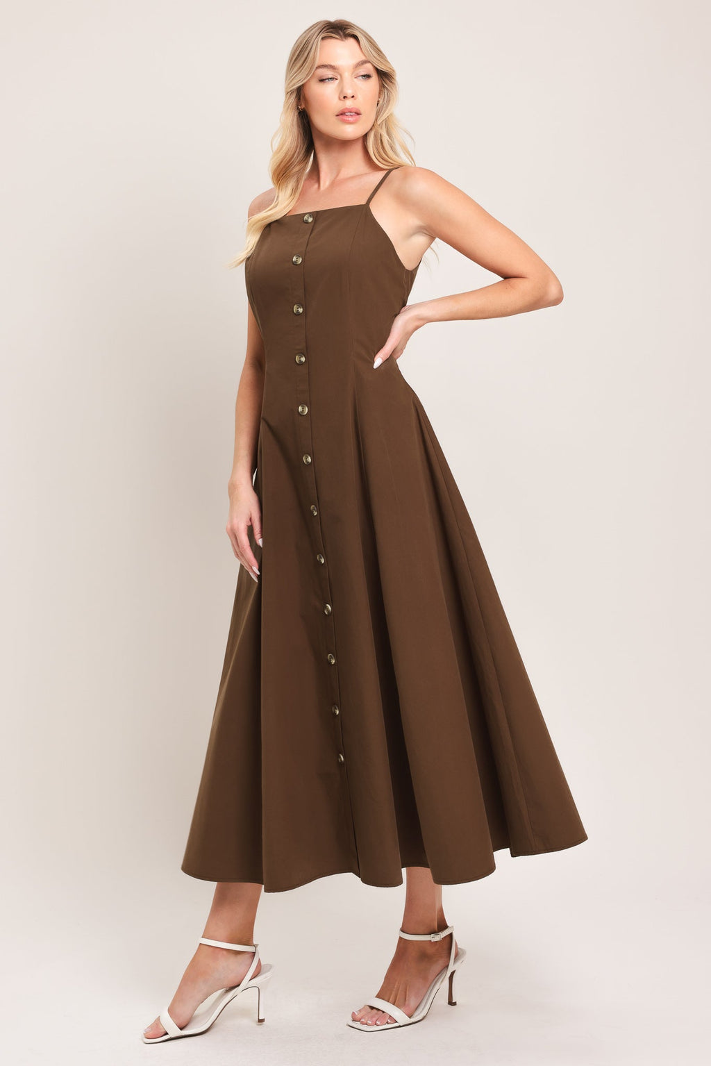 Earthy Grace Midi Dress