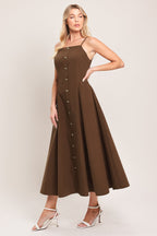 Earthy Grace Midi Dress