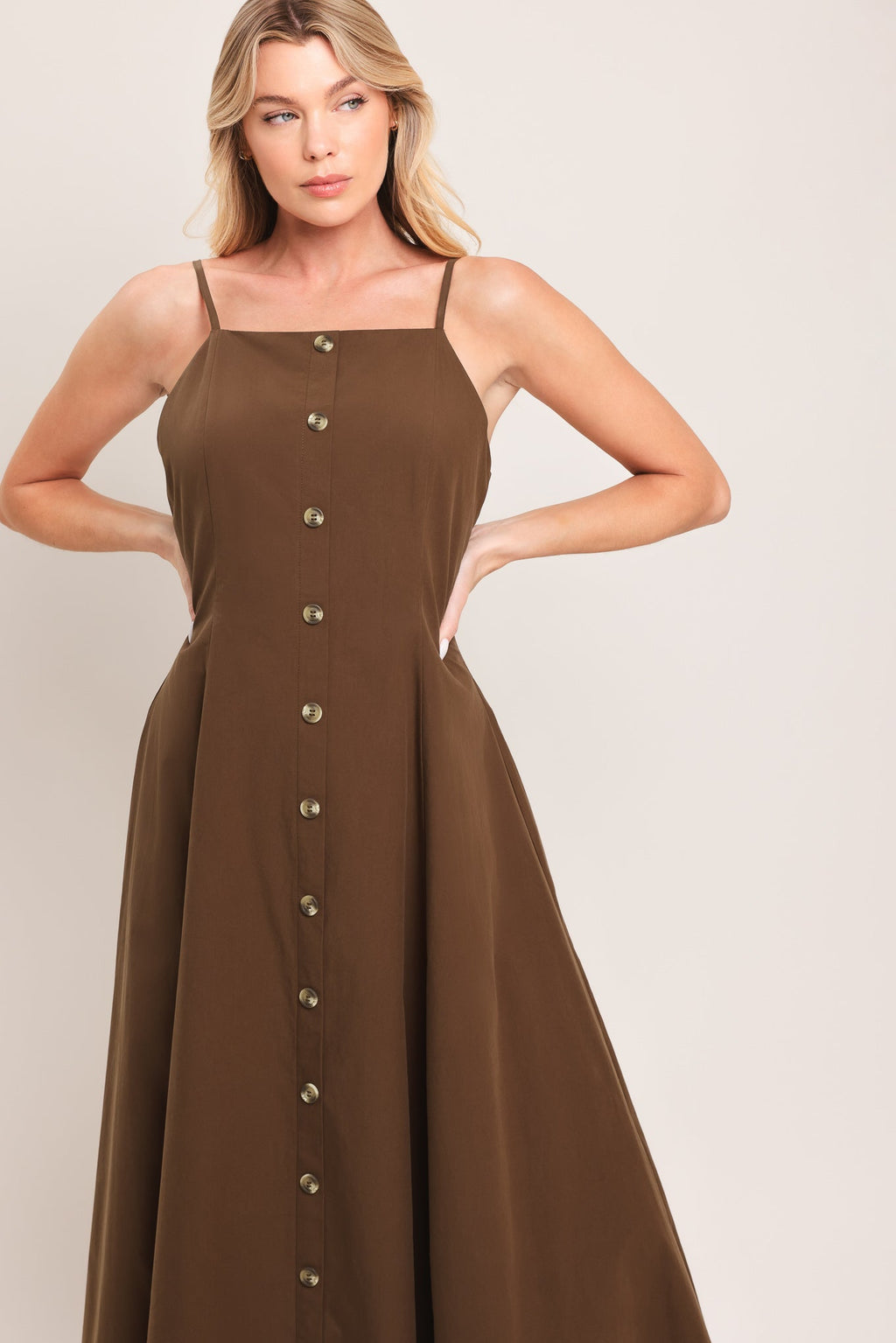 Earthy Grace Midi Dress