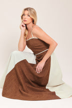 SIENNA FORM WOVEN MIDI DRESS