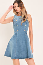 CLASSIC CHIC DENIM MINI DRESS
