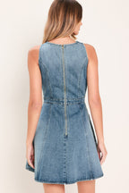 CLASSIC CHIC DENIM MINI DRESS