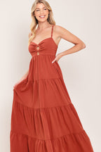 Amber Wave Maxi Dress
