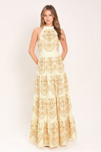 Sicilian Summer Woven Maxi Dress