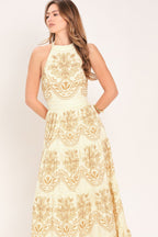 Sicilian Summer Woven Maxi Dress