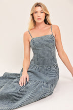 Easygoing Romance Denim Midi Dress