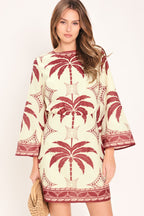 Paradise Found Woven Mini Dress