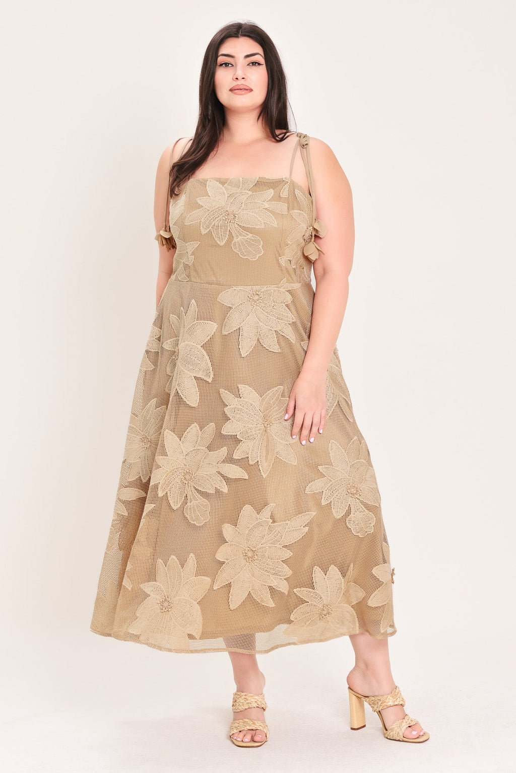 Sandy Bloom Floral Midi Dress