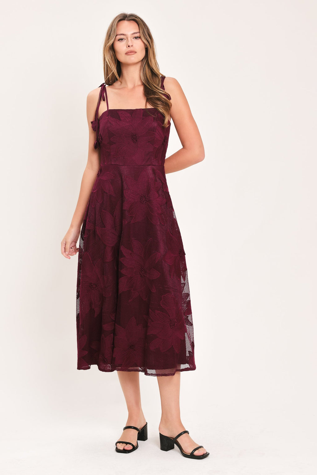 Sandy Bloom Floral Midi Dress