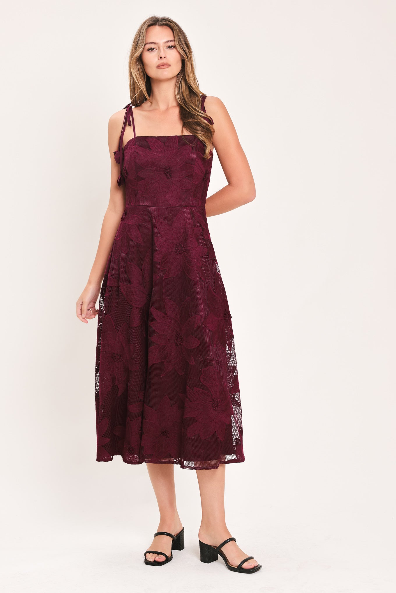 Sandy Bloom Floral Midi Dress