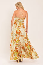 Amalfi Palm Goddess Woven Maxi Dress