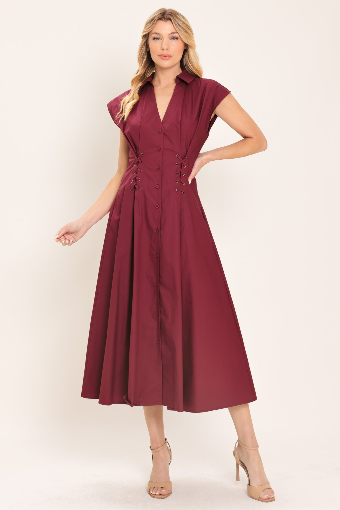 Cabernet Charm Midi Dress