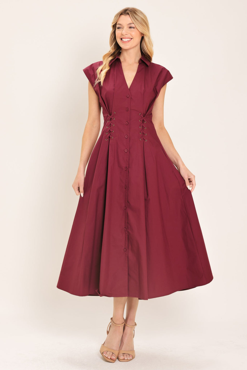 Cabernet Charm Midi Dress