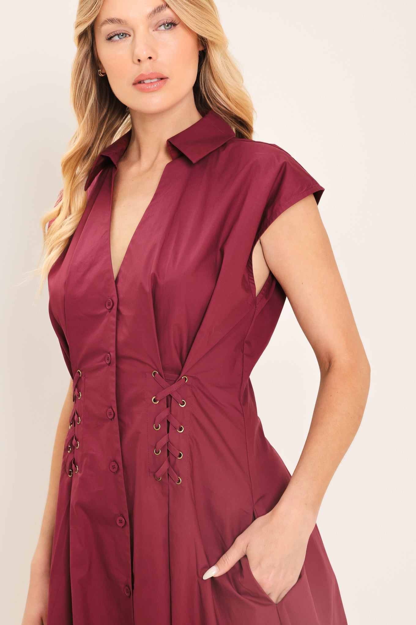 Cabernet Charm Midi Dress