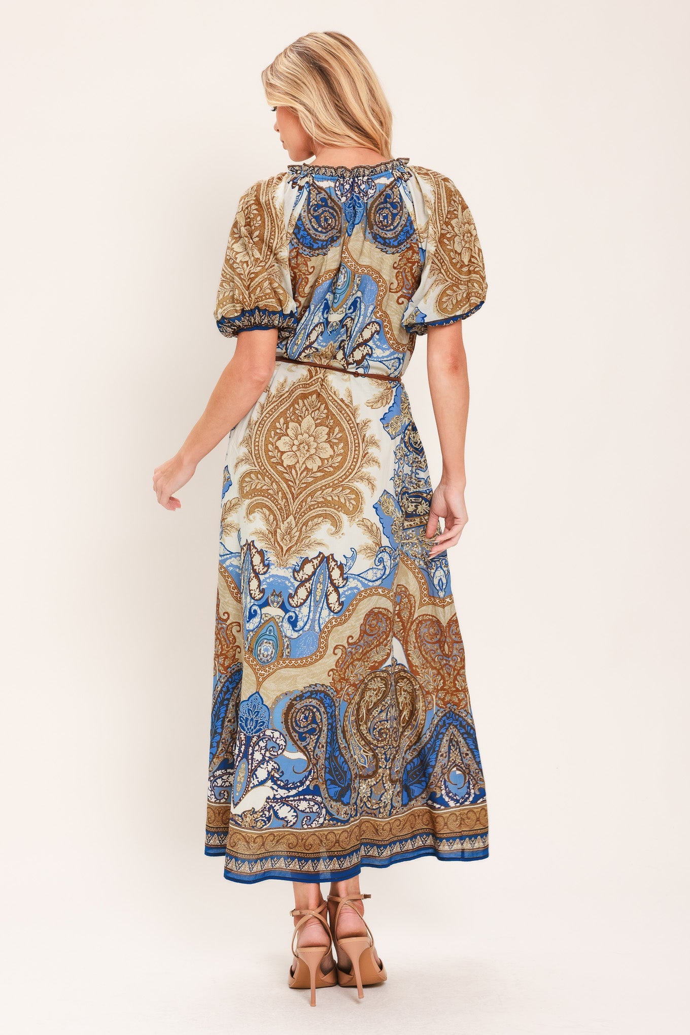 Baroque Paisley Midi Dress