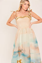 Capri Coastline Woven Midi Dress