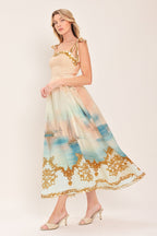 Capri Coastline Woven Midi Dress