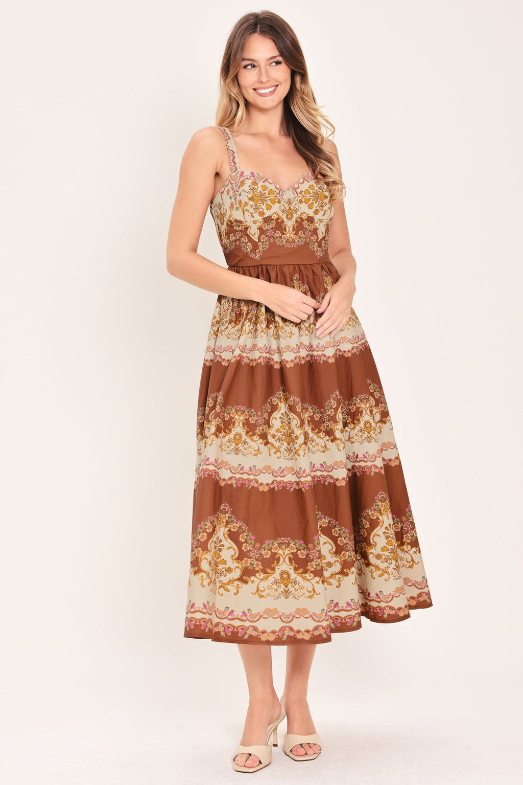 Toffee Treasure Midi Dress