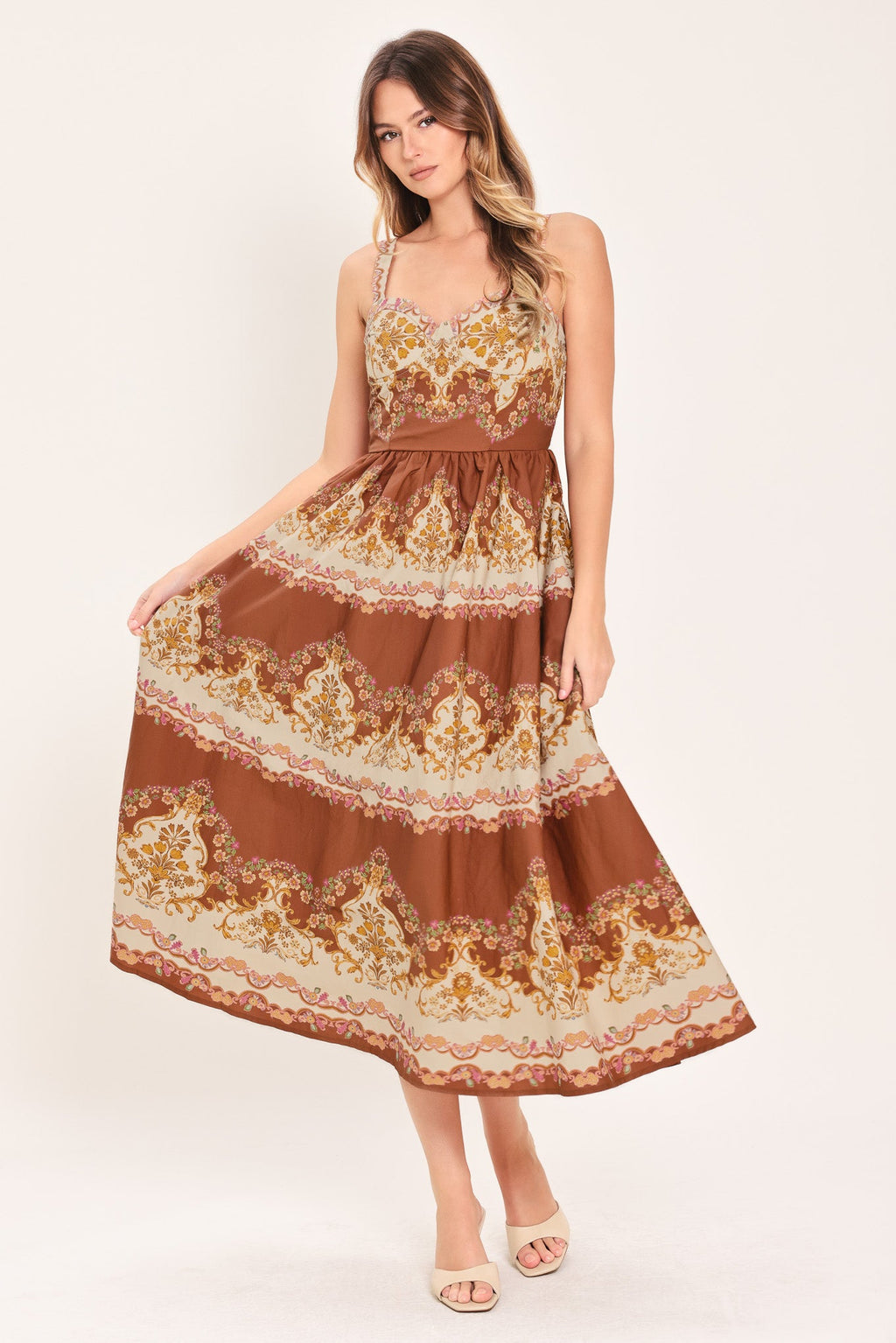 Toffee Treasure Midi Dress