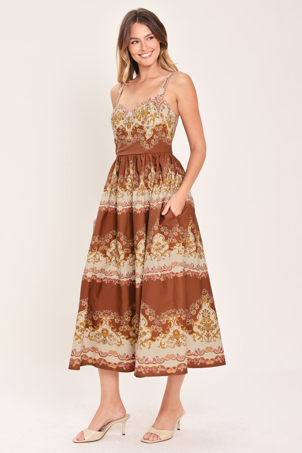 Toffee Treasure Midi Dress
