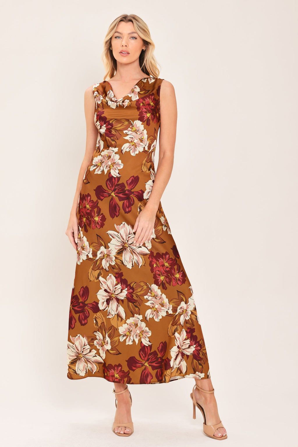 Spiced Floral Midi Dress