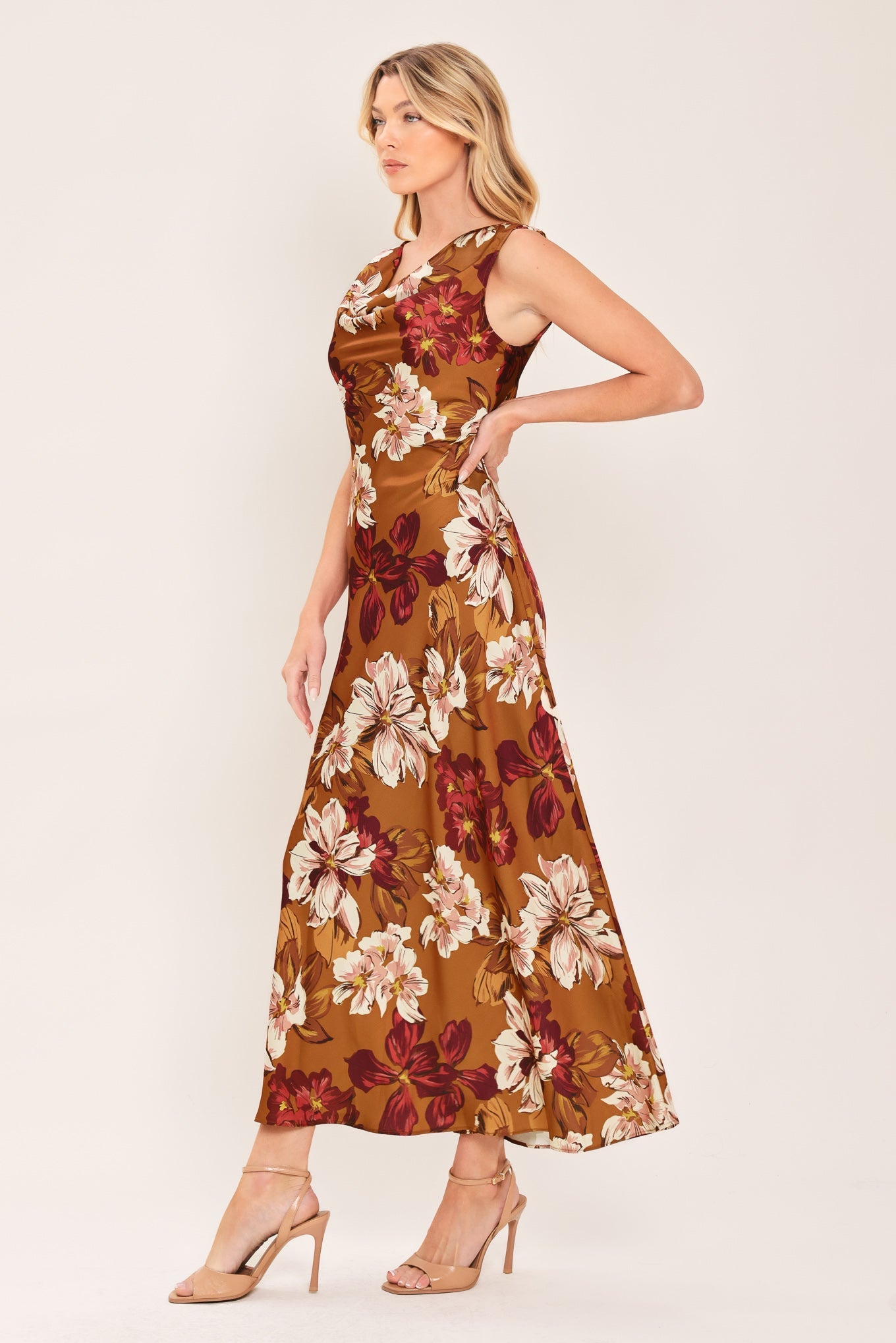 Spiced Floral Midi Dress