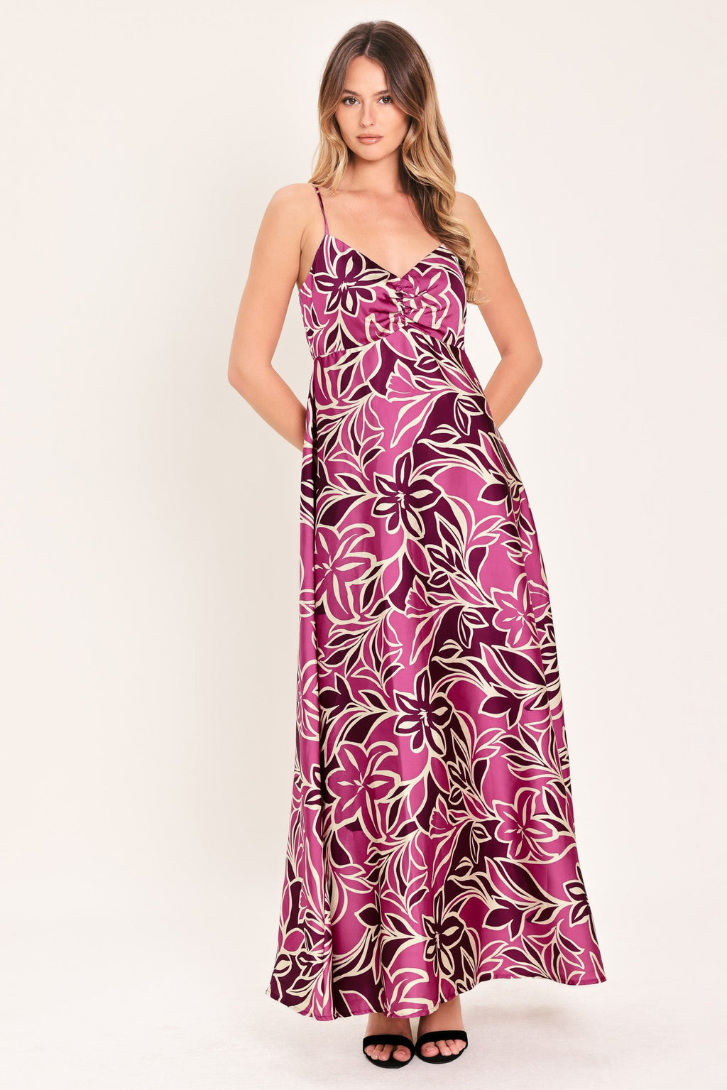 Island Orchid Woven Maxi Dress