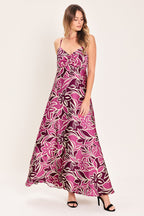 Island Orchid Woven Maxi Dress