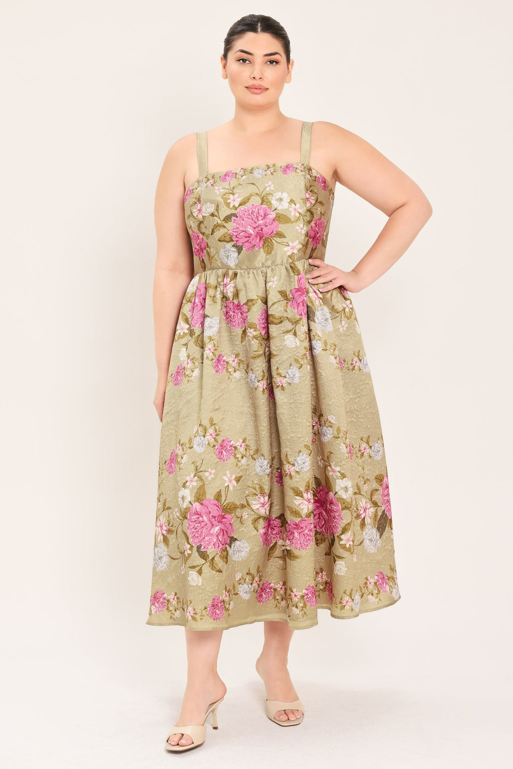 Sweet Peony Morning Midi Dress