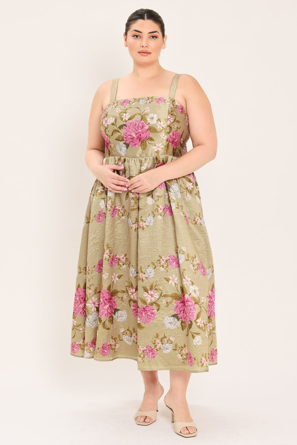 Sweet Peony Morning Midi Dress