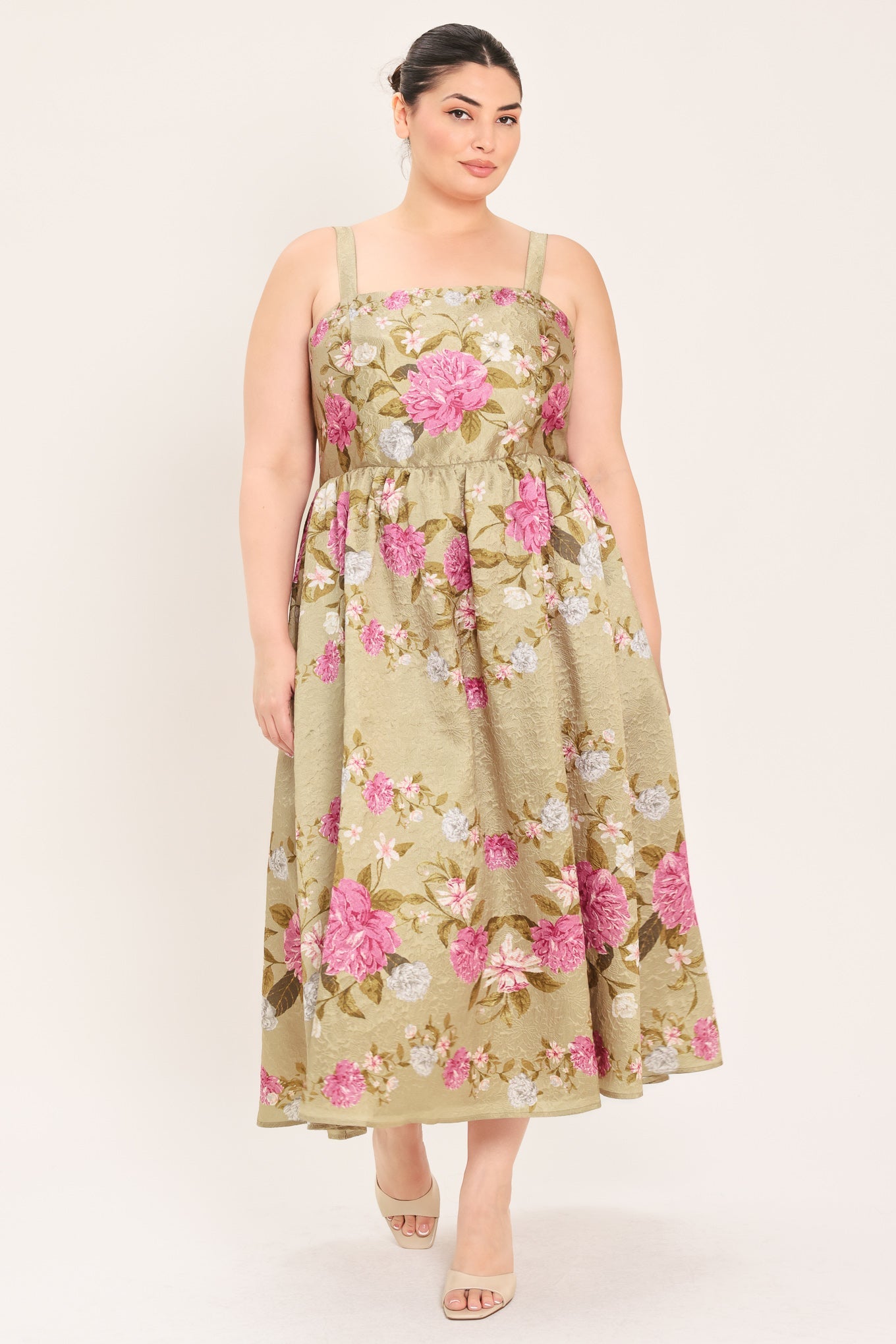 Sweet Peony Morning Midi Dress