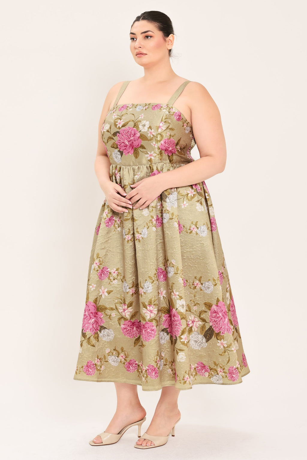 Sweet Peony Morning Midi Dress