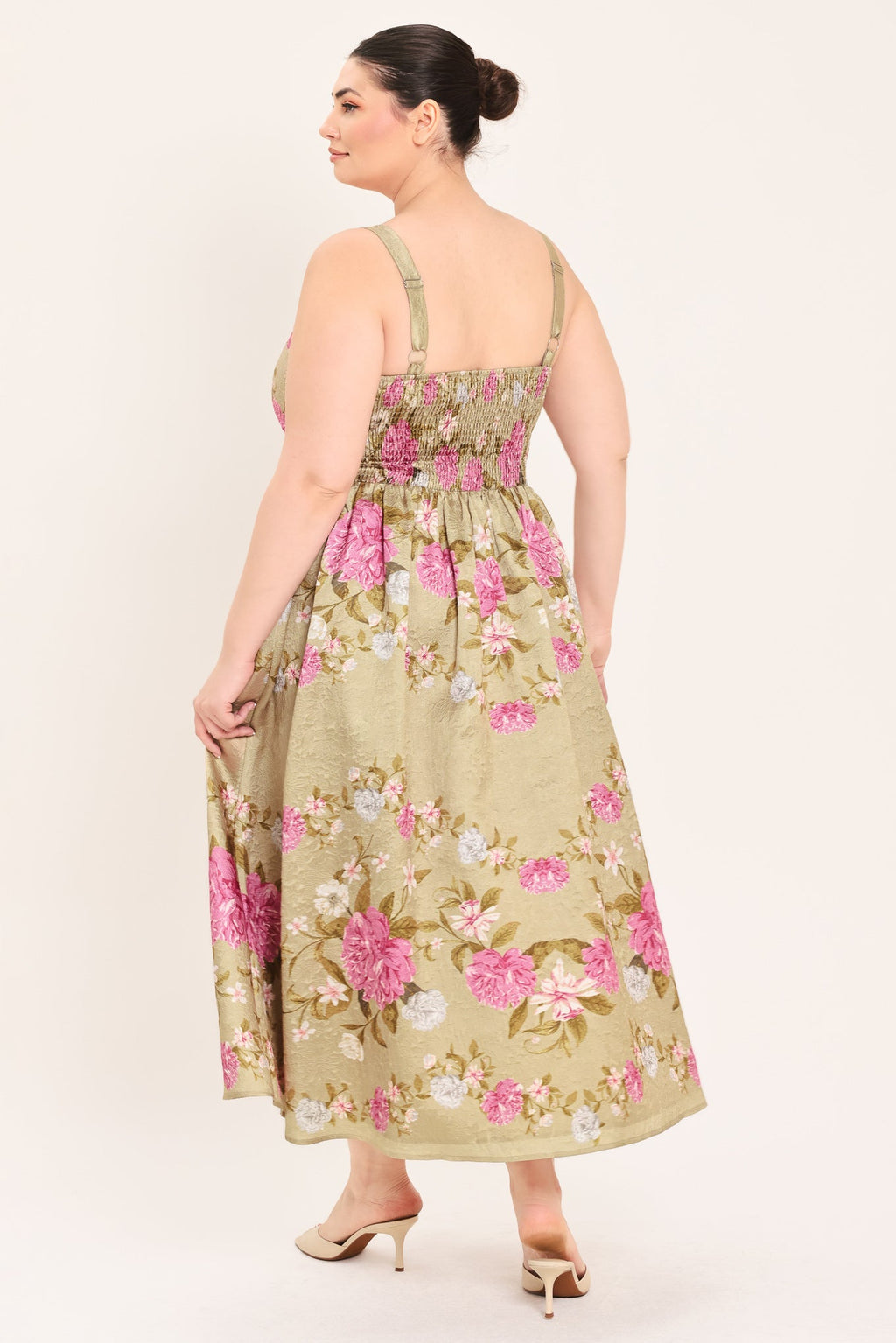 Sweet Peony Morning Midi Dress