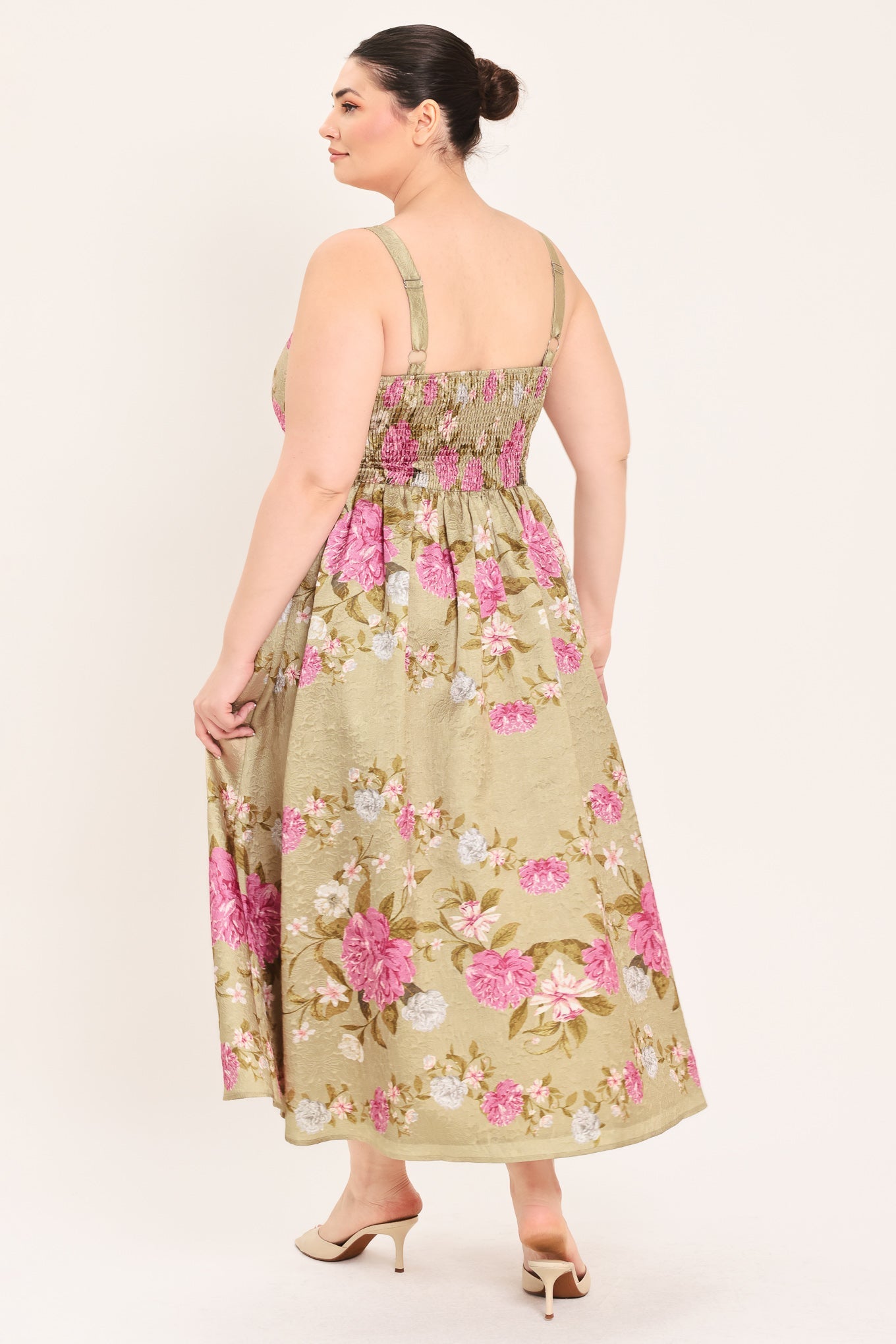 Sweet Peony Morning Midi Dress