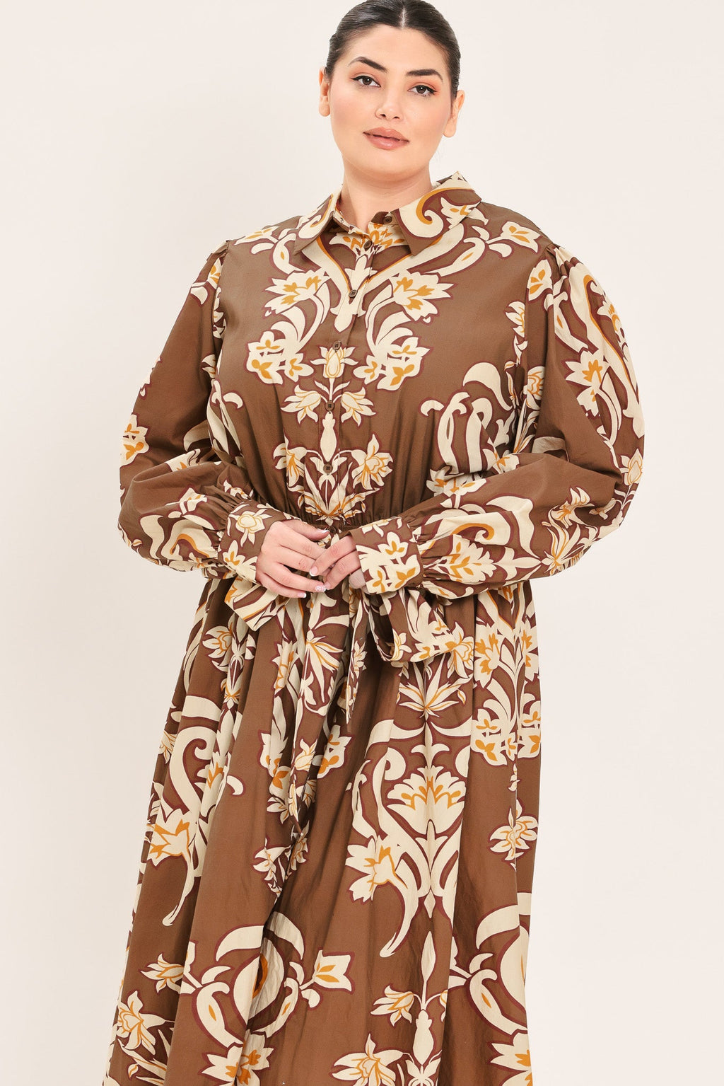 Amber Medallion Shirt Maxi Dress