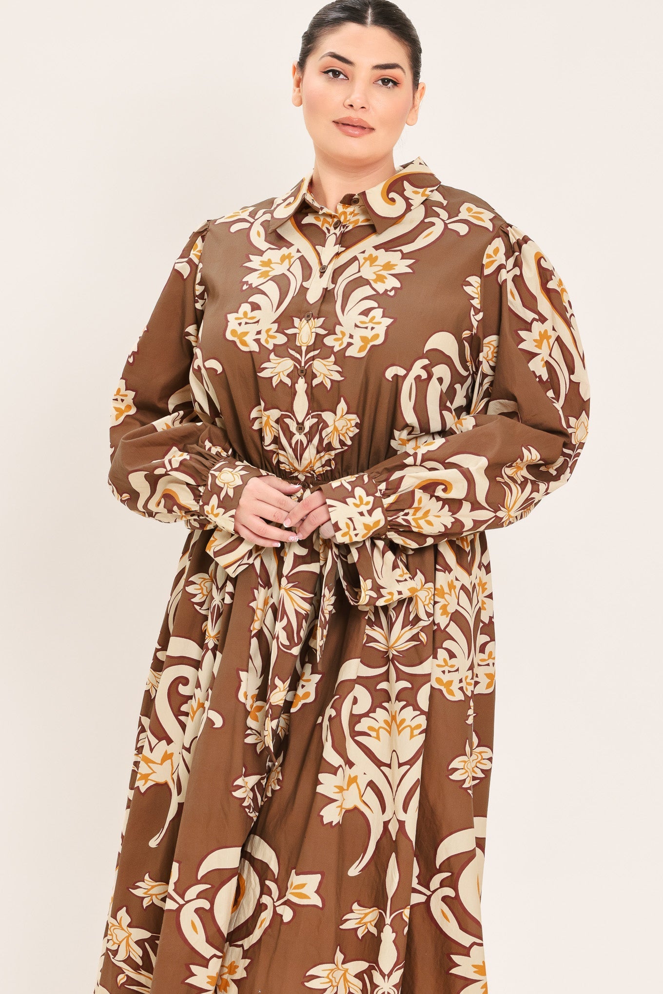 Amber Medallion Shirt Maxi Dress