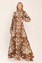Amber Medallion Shirt Maxi Dress