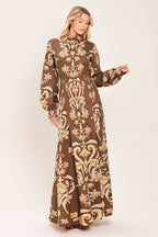 Amber Medallion Shirt Maxi Dress