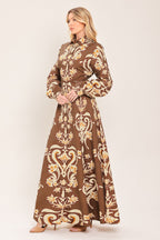 Amber Medallion Shirt Maxi Dress
