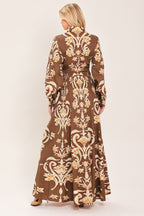 Amber Medallion Shirt Maxi Dress